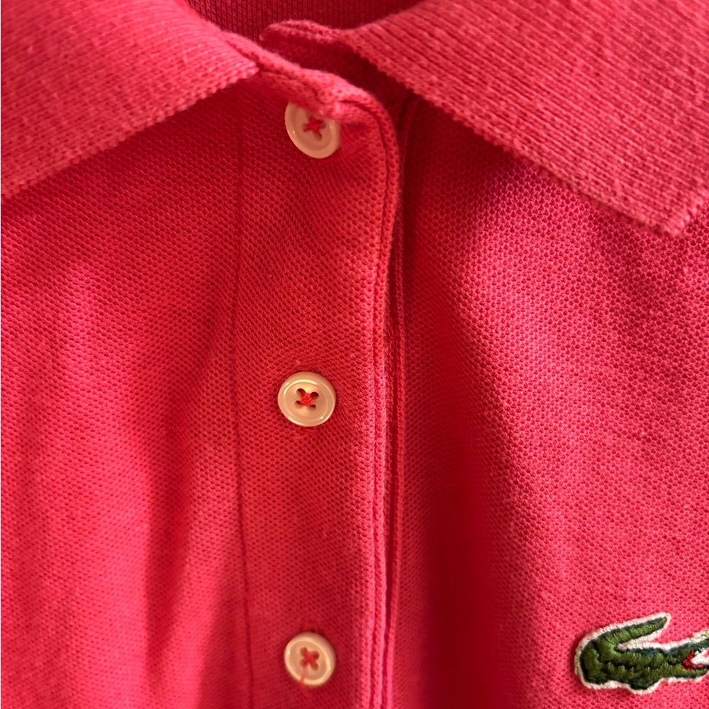 Lacoste Women’s Coral Resortcore Quiet Luxury Classic Polo Shirt, XL - Picture 6 of 8